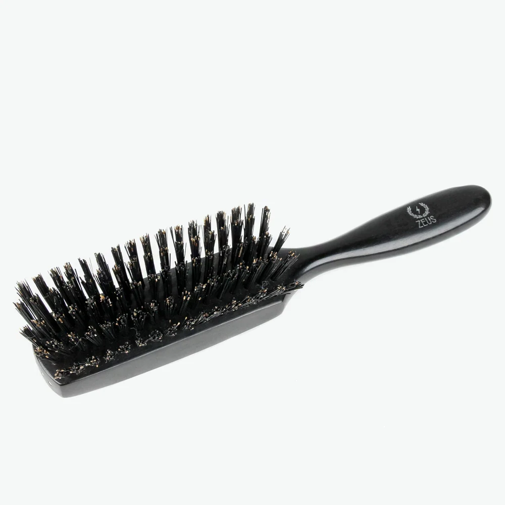 Hand Drawn Ebony Wood Handle Brush, 100% Boar Bristle - Limited Edition - Image 3