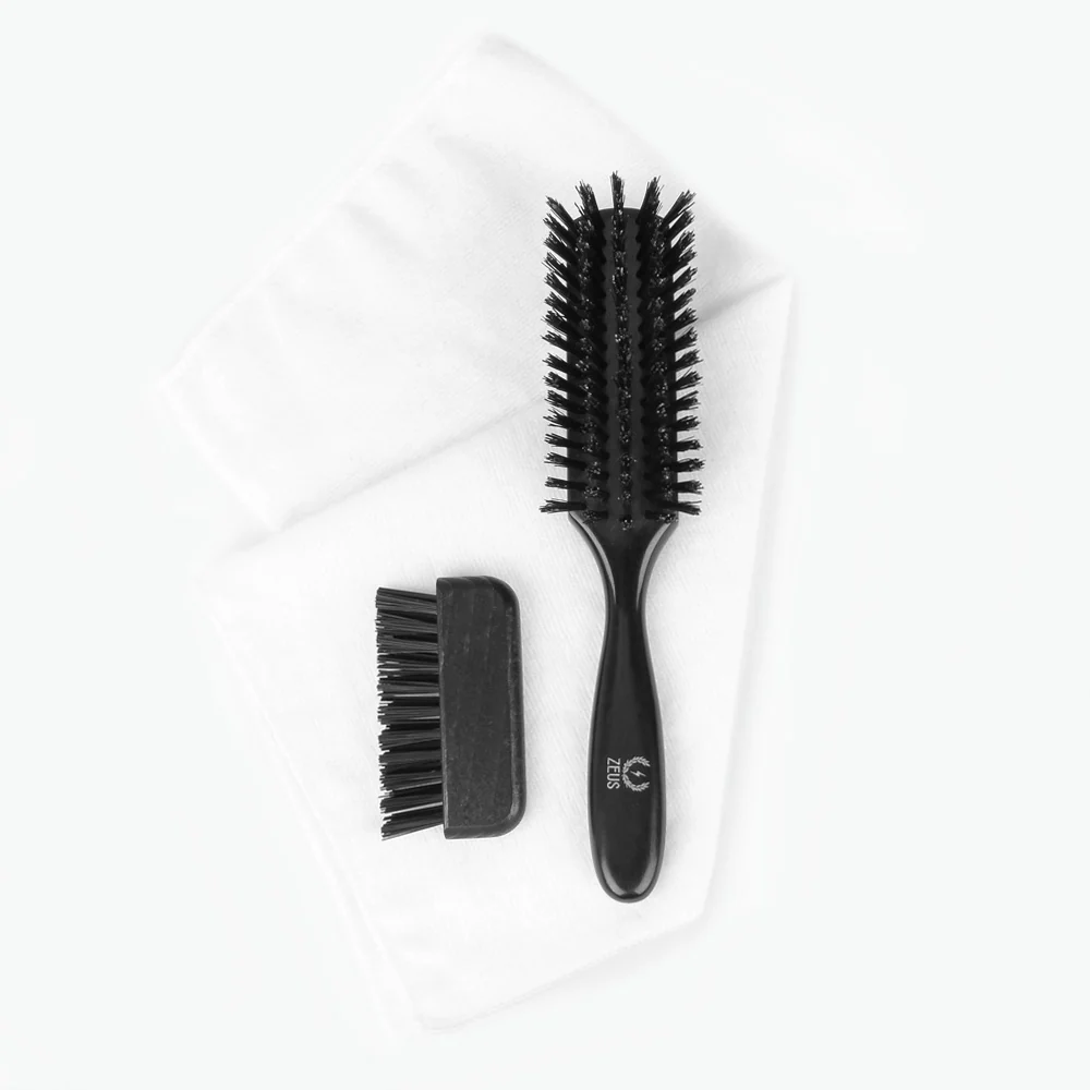 Hand Drawn Ebony Wood Handle Brush, 100% Boar Bristle - Limited Edition - Image 4