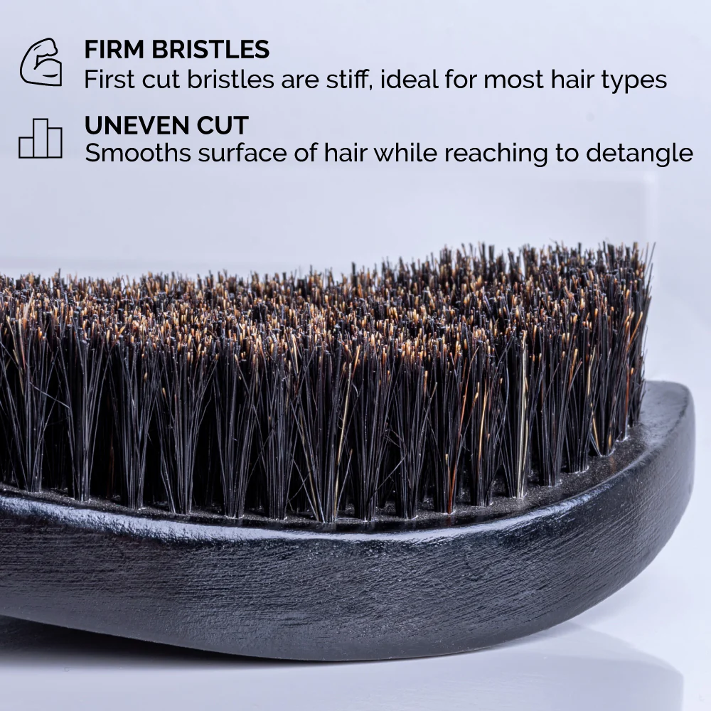 Handle Hair Brush, 100% Boar Bristle - Image 3
