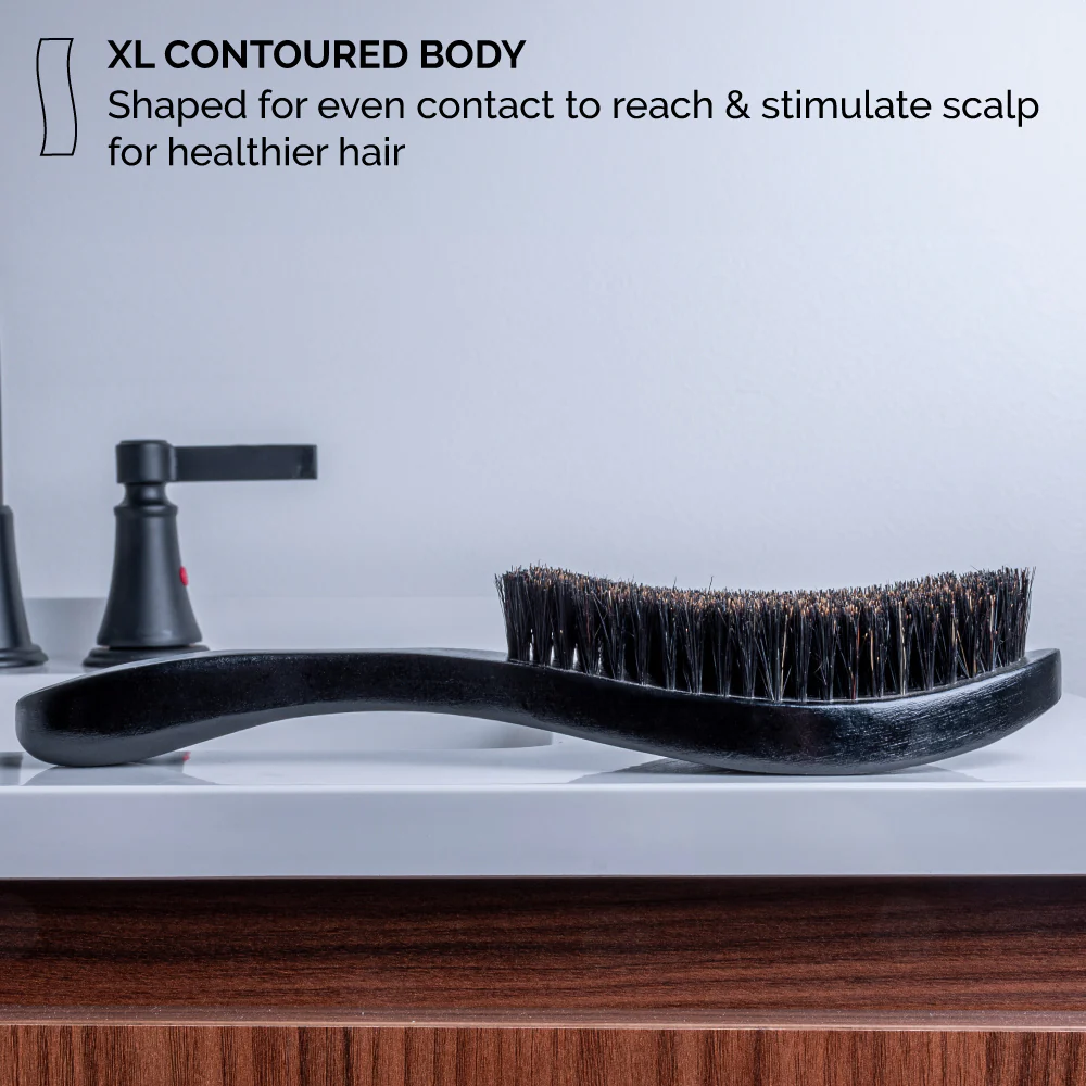 Handle Hair Brush, 100% Boar Bristle - Image 4