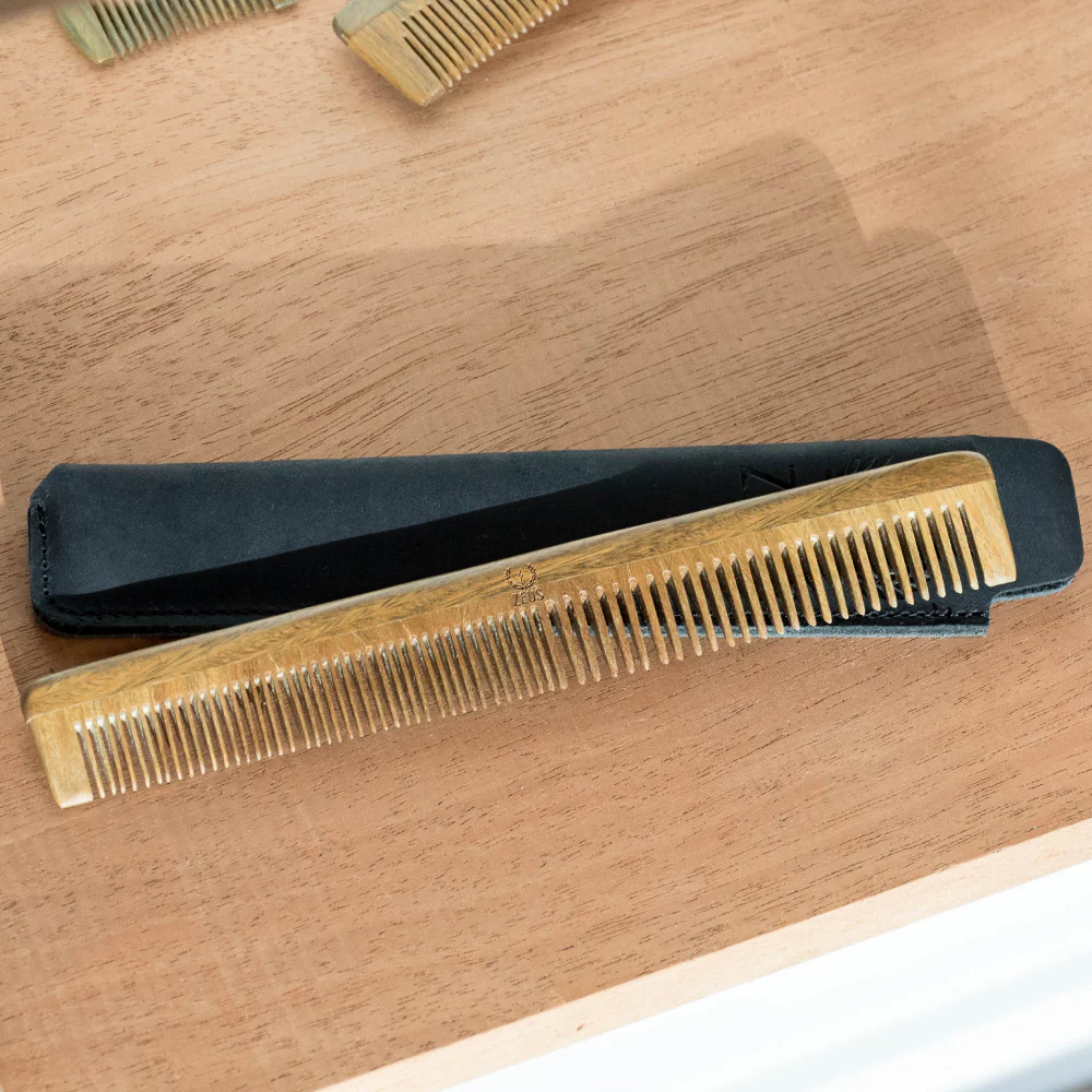 Beard & Mustache Comb + Sheath, Sandalwood - Image 3