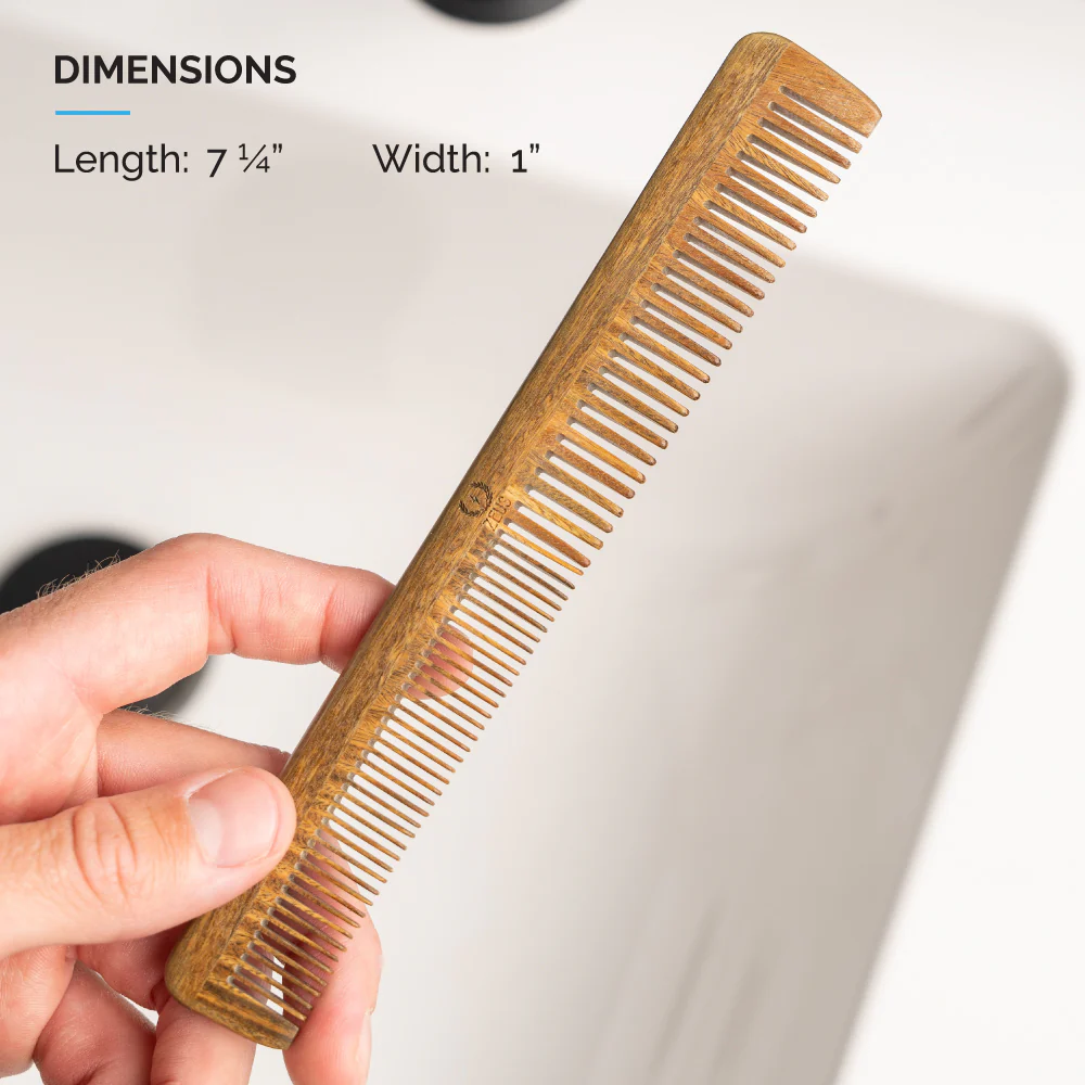 Beard & Mustache Comb + Sheath, Sandalwood - Image 6