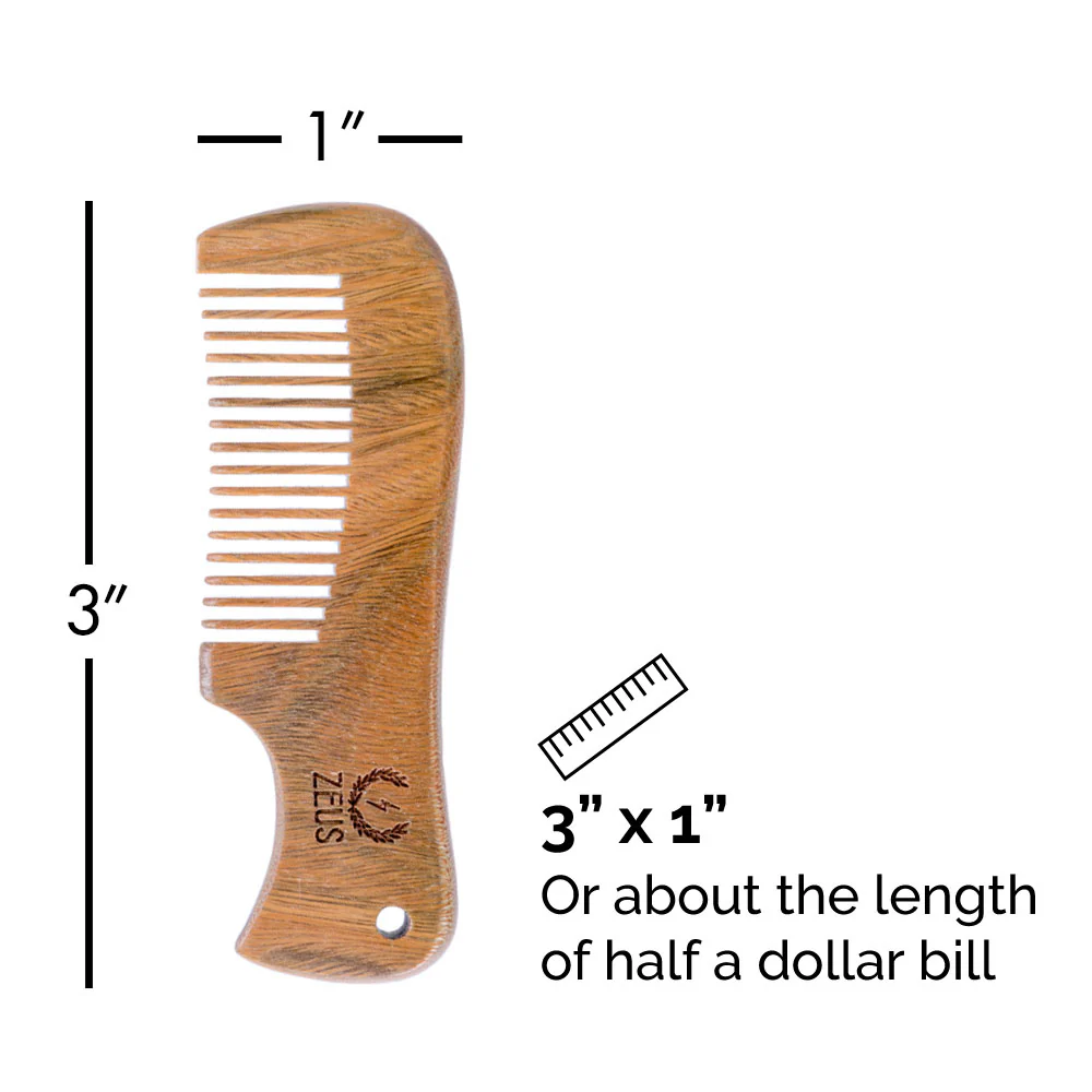 Mustache Comb, Sandalwood - Image 3