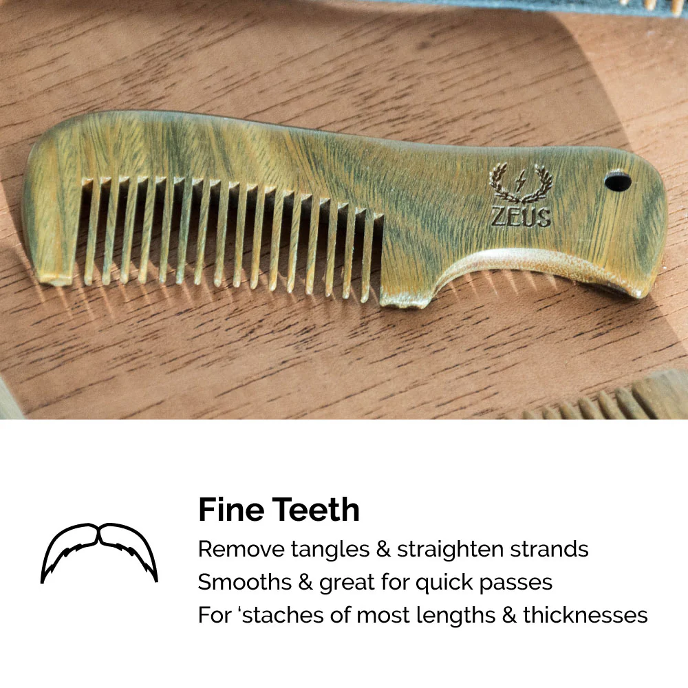 Mustache Comb, Sandalwood - Image 4
