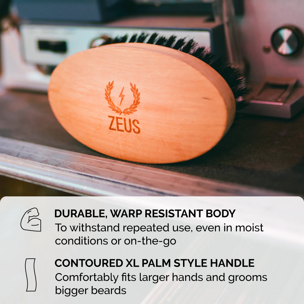 Military Beard Brush, 100% Boar Bristle - Q91/Q92 - Image 5