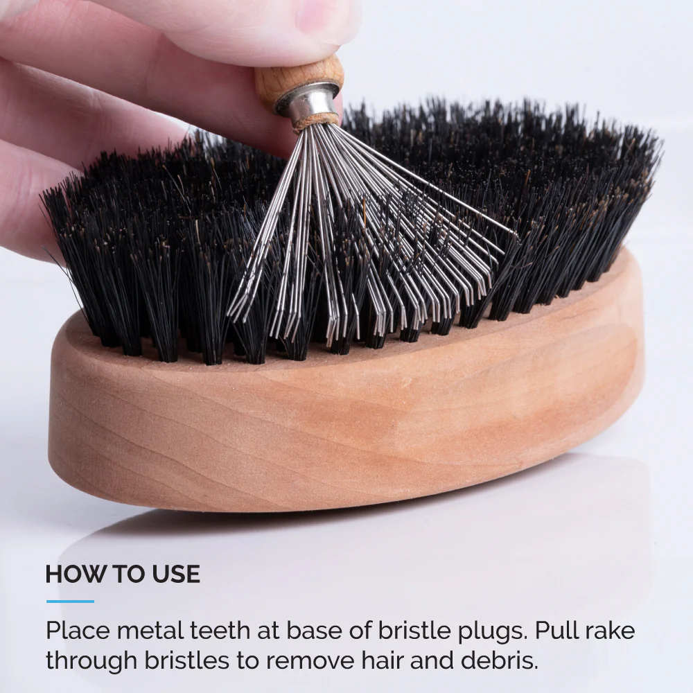 Military Brush + Bristle Cleaner, 100% Boar Bristle - Image 5