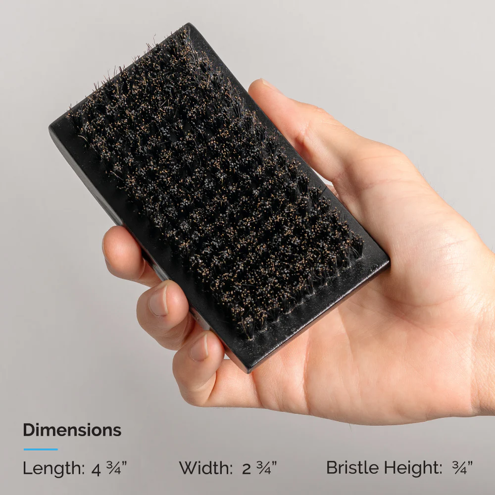 Palm Hair Brush, 100% Soft Boar Bristle - Image 6