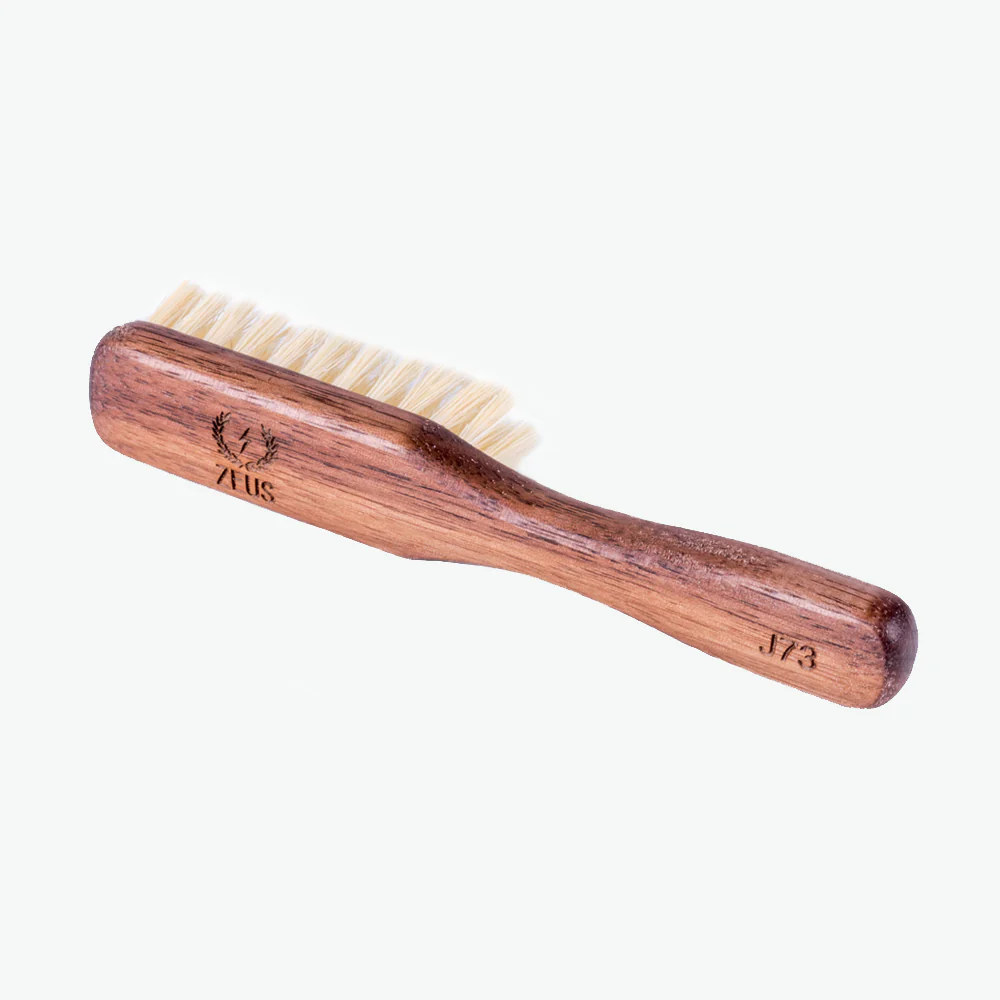 Handled Mustache & Beard Brush, BioniFil Bristle (Vegan) - J73 - Image 6